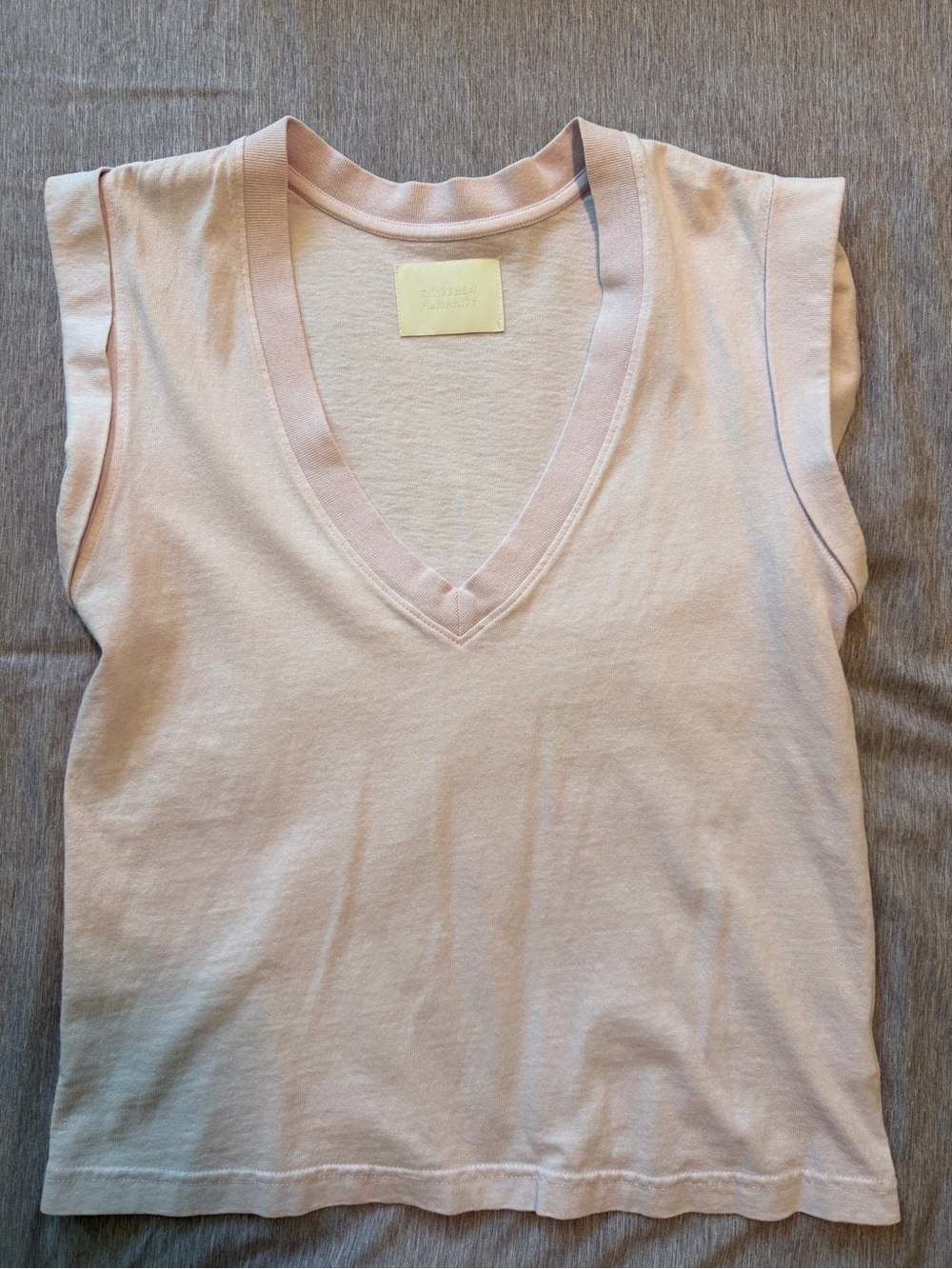 Citizens Of Humanity Pale Purple V-Neck Sleeveless Tank